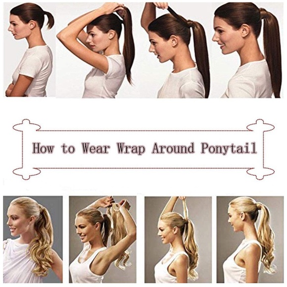 Accessories - 16” Wrap Around Human Hair Ponytail Extensions